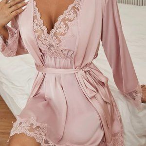 Pink Lace Rob and Dress